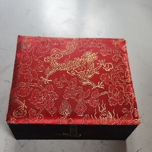 Vtg Soapstone Stamp Seal Set Chinese Dragon Shou Shou Love Fourtune Padded Box